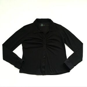 New Without Tags Black Patagonia Cotton Collared Button Down Top, size large